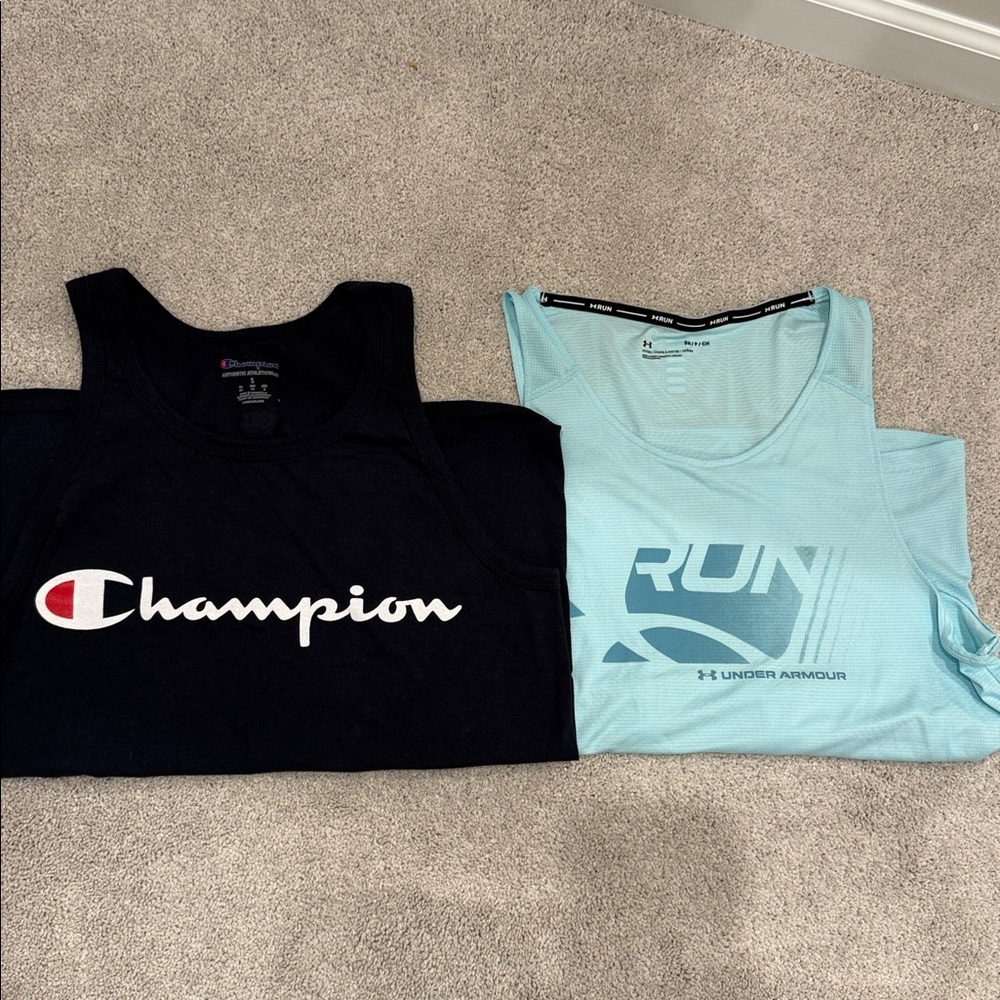 Tank Top Bundle - men’s small, under armour, champion